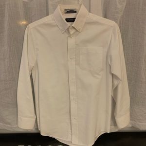 NAUTICA white oxford button down shirt Size 12